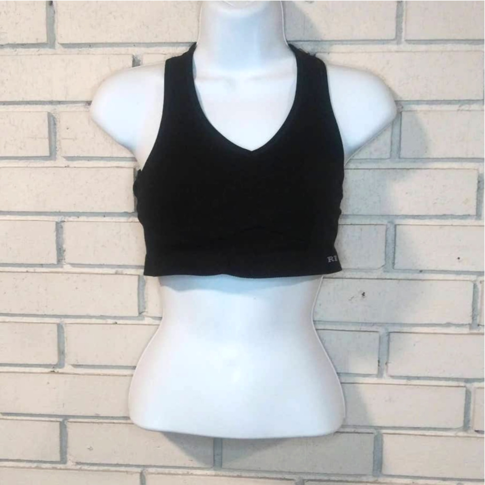 REI Black Sports Bra Mesh Back